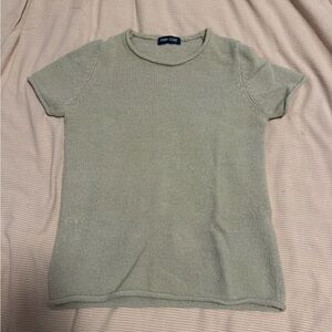 Cream Knit T-Shirt
